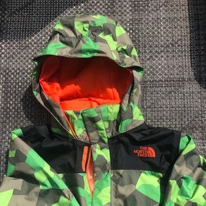 Boys North Face Camo Rain Coat